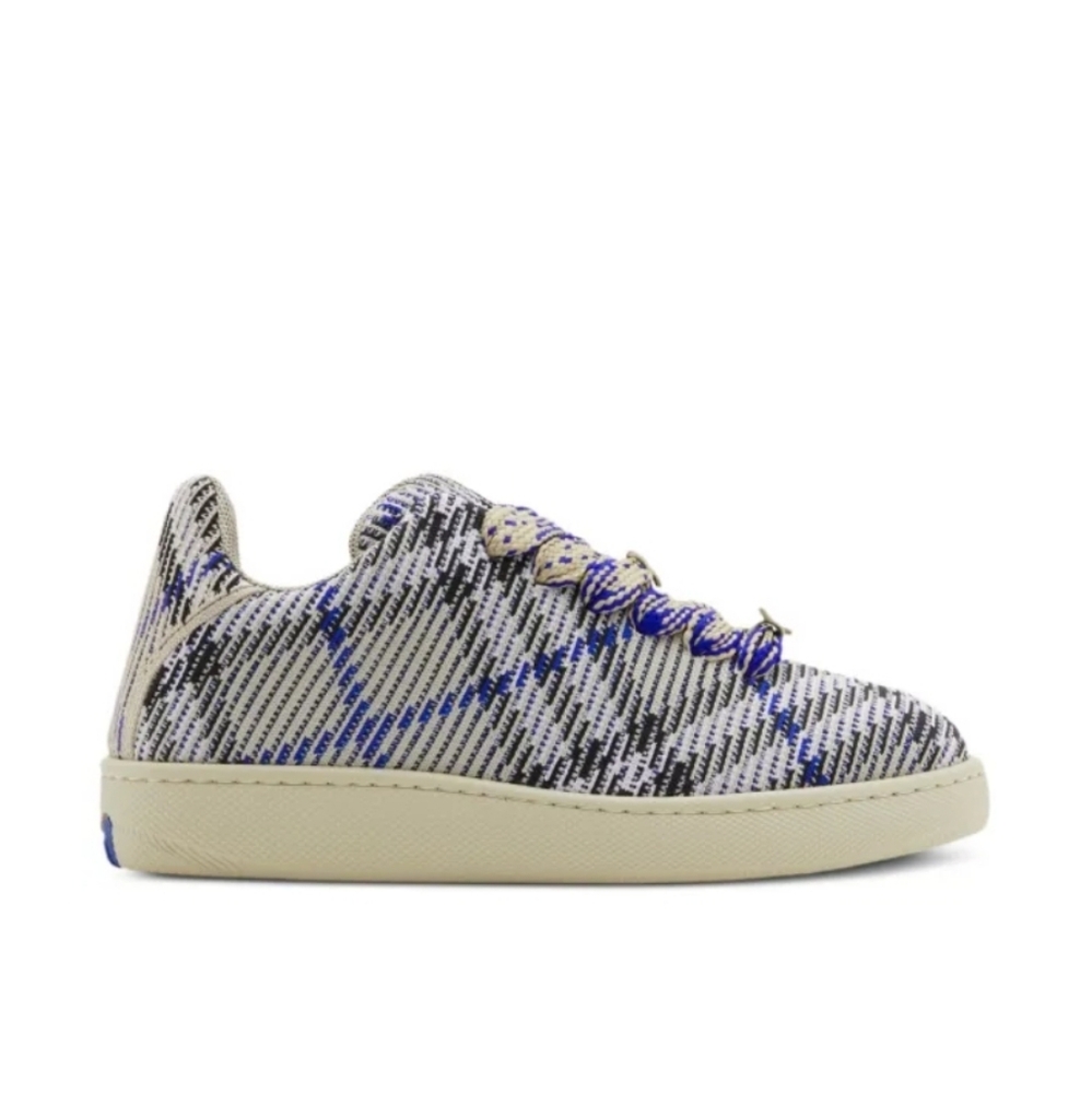 Burberry Blue Black Plaid Mens 10.5 US Sneakers